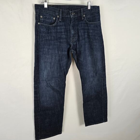 Levi's 514 Jeans Men's 34 x 28.5 Blue Dark Wash Classic Straight Fit Cotton EUC - Picture 14 of 16